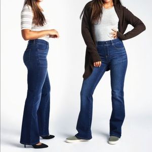 BetaBrand Yoga denim jeans in dark vintage wash size large, petite